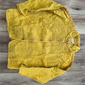 Peach Love California Mustard Textured jacket Size Medium